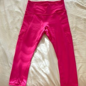 Athleta Crop Leggings Hot Pink